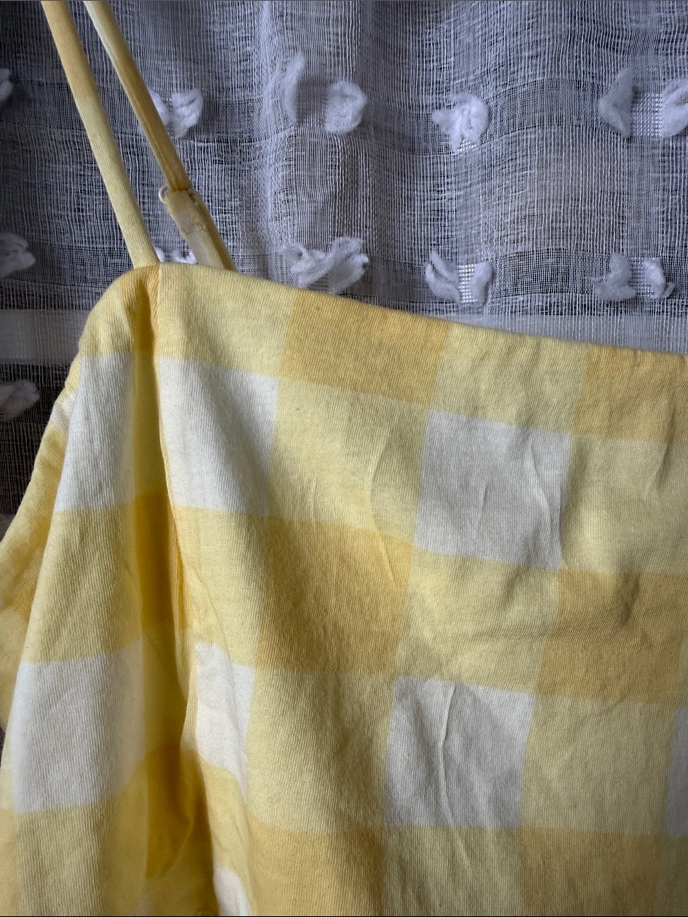 Z Supply Picnic Check Short Set in Sunflower Yellow Organic Cotton - Picture 3 of 7